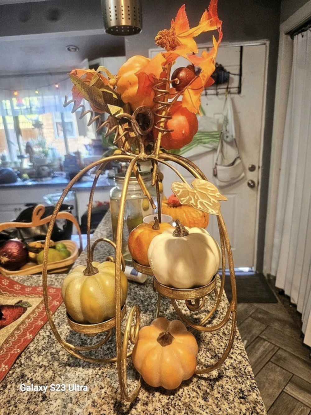 Fall Pumpkin Candle Holder Decor